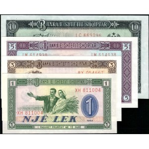 Albania. 1964-76 - 1 3 5 10 Leke - 4 Piece Set