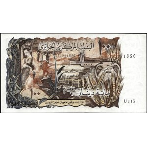 Algeria. 100 Dinars 1970 Dark Brown