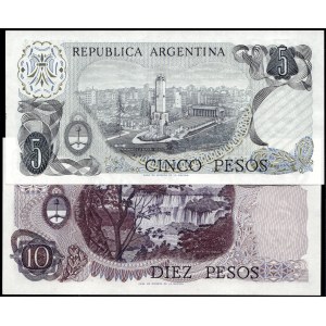 Argentina. 1973 5 & 10 Pesos