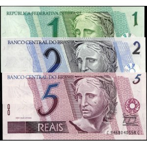 Brazil. 1994 -1 2 5 Reais - 3 Piece Set