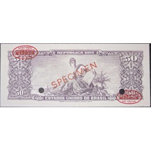 Brazil. 50 Cruzeiros 1961 TDLR Specimen