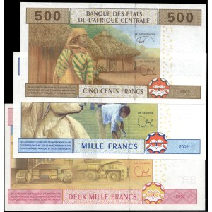Cameroun. 2002 - 500 1000 2000 Francs - Bank of Central African States