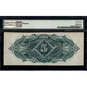 Colombia. 1880s 5 Pesos = 5 Dollars - Banco de la Republica