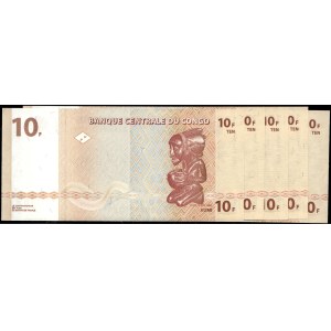 Congo DC. 2003 10 Francs - 5 Consecutive Pieces