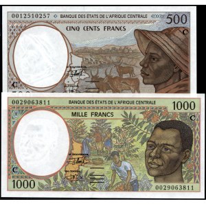 Congo. 2000 - 500 & 1000 Francs - Bank of Central African States