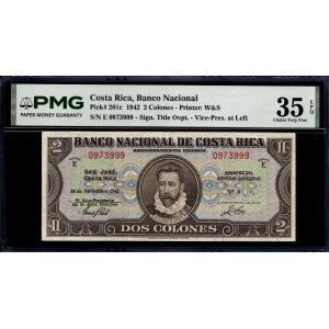 Costa Rica. 1942 2 Colones