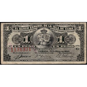 Cuba. 1896 1 Peso