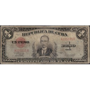 Cuba. 1938 1 Peso - Silver Certificate - Certificado de Plata