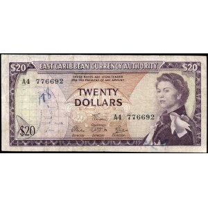 East Caribbean. 1965 20 Dollars