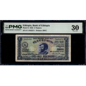 Ethiopia. 1933 2 Thalers