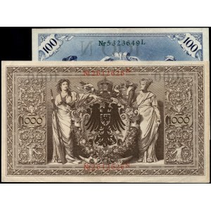 Germany. 1908-10 - 100 & 1000 Mark