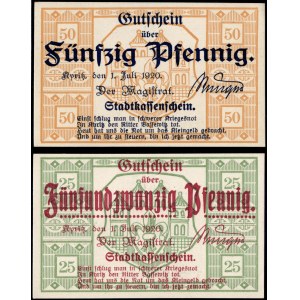 Germany. 1920 25 & 50 Pfennig - Kyritz