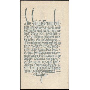 Germany. 1923 Münster 4,20 Goldmark 1 Dollar - Yellow Print