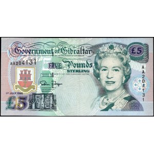 Gibraltar. 1995 5 Pounds - Tarik Ibn Zeyad