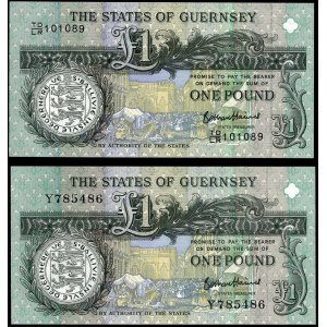 Guernsey. 1980-89 1 Pound - 2 Pieces