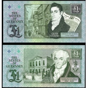 Guernsey. 1980-89 1 Pound - 2 Pieces