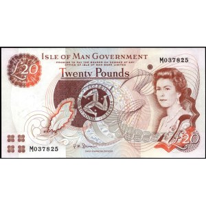 Isle of Man. 2013 20 Pounds Prefix M