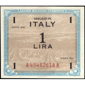 Italy. 1943 1 Lira - Allied Military Currency