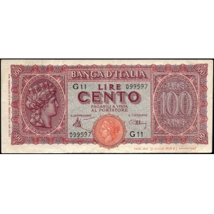 Italy. 1943 100 Lire