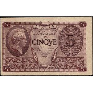 Italy. 1944 5 Lire