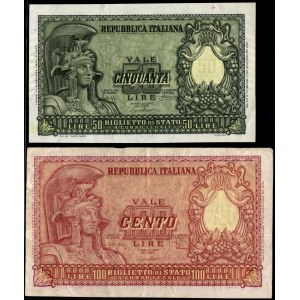 Italy. 1951 50 & 100 Lire