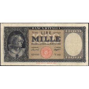 Italy. 1959 1000 Lire