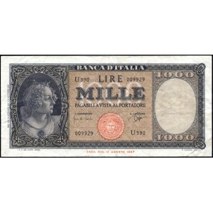 Italy. 1961 1000 Lire