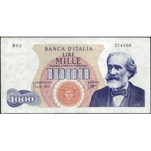 Italy. 1962 1000 Lire