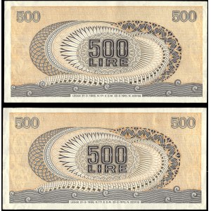 Italy. 1970 500 Lire - 2 Pieces