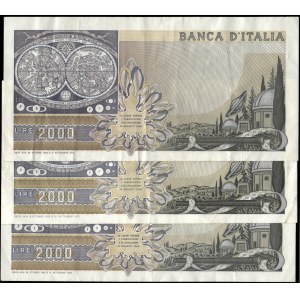 Italy. 1973-83 2000 Lire - 3 Pieces