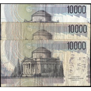 Italy. 1984 10000 Lire - 3 Pieces