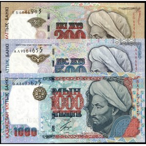 Kazakhstan. 1999-2000 - 200 500 1000 Tenge - 3 Piece Set