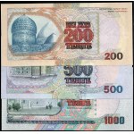 Kazakhstan. 1999-2000 - 200 500 1000 Tenge - 3 Piece Set