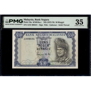 Malaysia. 1972-76 50 Ringgit