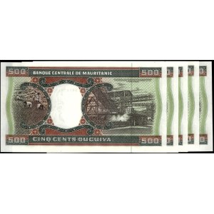 Mauritania. 2002 500 Ouguiya - 5 Consecutive Pieces