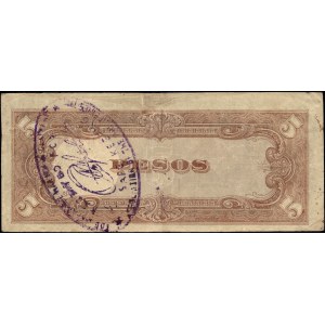 Philippines. 1943 5 Pesos Japanese Occupation - Countermark