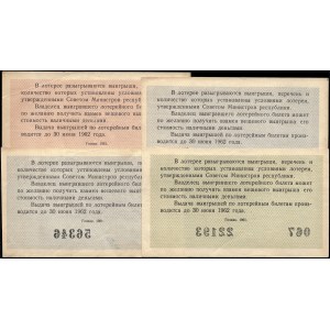 Russia. 1961 30 Kopeks Soviet Union Lottery Tickets - 4 Pieces