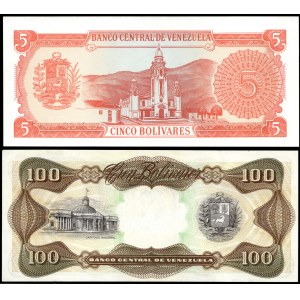 Venezuela. 1989-98 - 5 & 100 Bolivares
