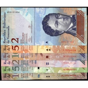 Venezuela. 2007-2014 - 2 5 10 20 50 100 Bolivares - 6 Piece Set