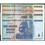 Zimbabwe. 2008 - 10 20 50 100 Trillion Dollars - 4 Piece Set