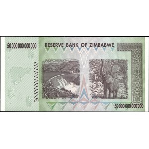 Zimbabwe. 2008 50 Trillion Dollars