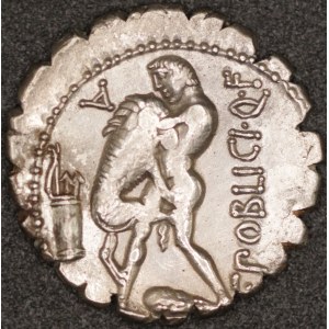 Rome. AR Denarius. C. Poblicius Q.f. 80 BCE - Fine Style