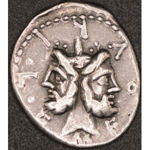 Rome. Furia Denarius, 119 BCE Silver