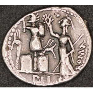 Rome. Furia Denarius, 119 BCE Silver