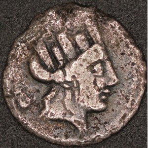 Rome. P. Fourius Crassipes. AR Denarius 84 BCE Silver
