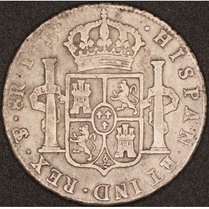 Bolivia. 1808 8 Reales PTS Carlos IIII Silver