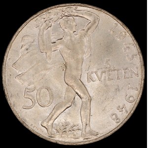 Czechoslovakia. 1948 50 Korun - Prague Uprising - Silver