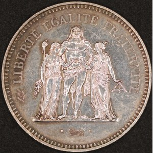 France.1977 50 Francs Silver