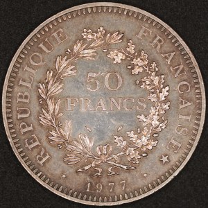 France.1977 50 Francs Silver