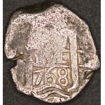 Guatemala. 1838 4 Reales Countermark Over a 1768 Potosi 4 Reales - Silver
